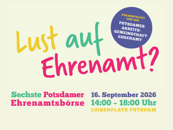 Aufruf zur Ehrenamtsbörse in Potsdam